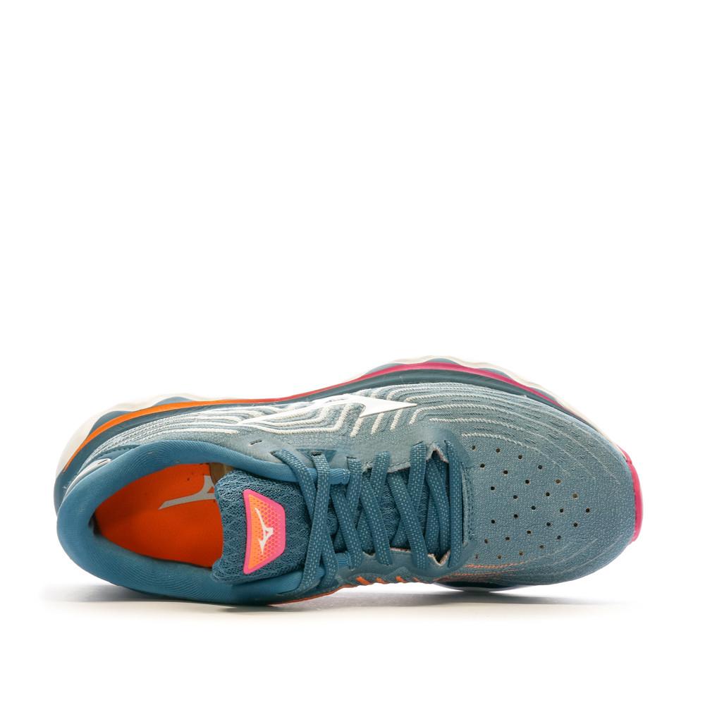 Chaussures de Running Bleu Femme Mizuno Wave Horizon vue 4