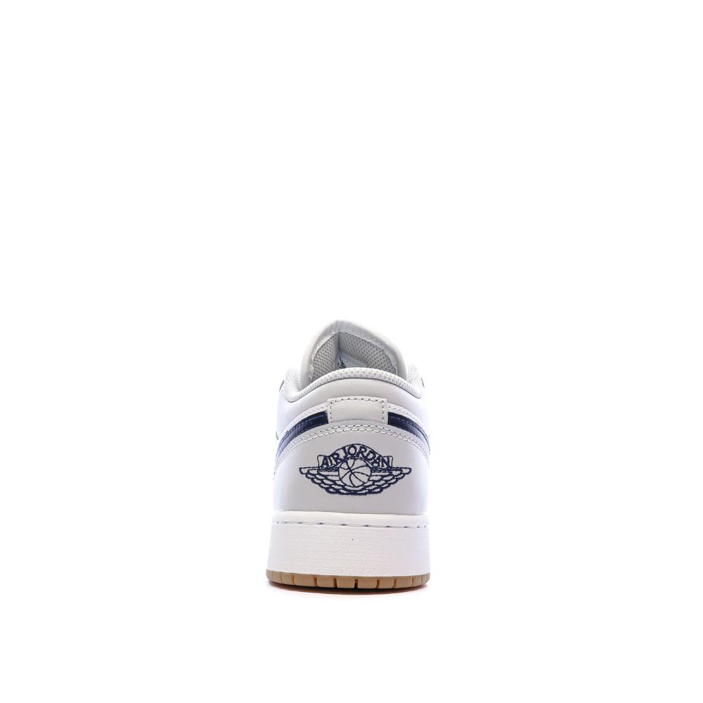 Basket Grise/Marine Garçon Nike Air Jordan 1 Low vue 3