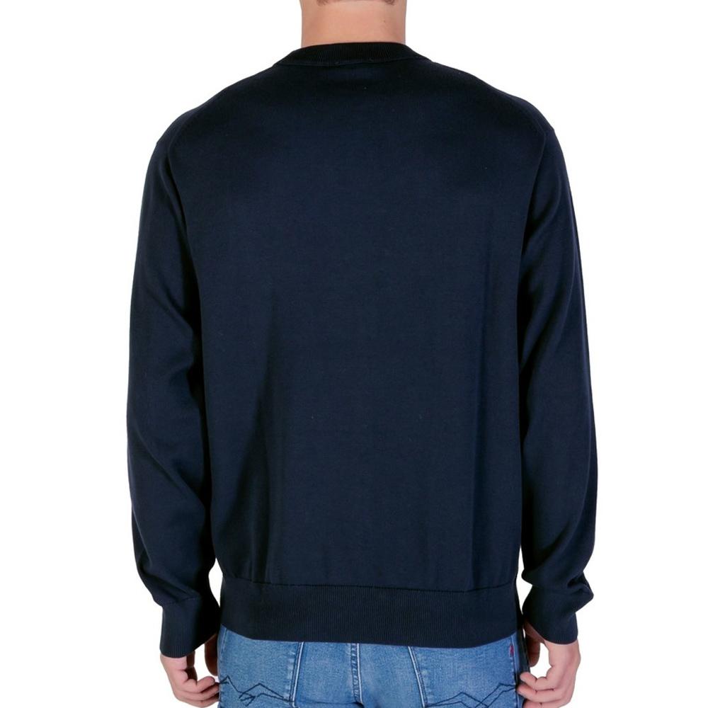 Sweat Noir Homme Calvin Klein Jeans Eu Ls Cotton Relaxed [68f8d6798453a] vue 2