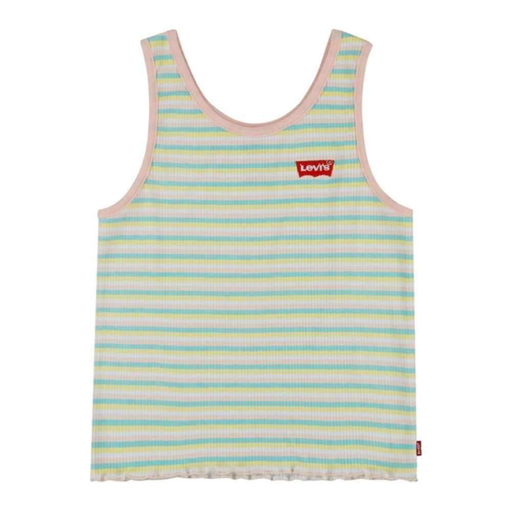 T-shirt Blanc/Jaune/Bleu Fille Levi's 3EE538 pas cher