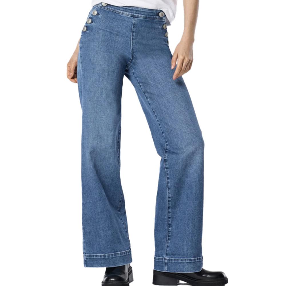 Jean Loose Bleu Moyen Femme Bleu Only Mollie pas cher