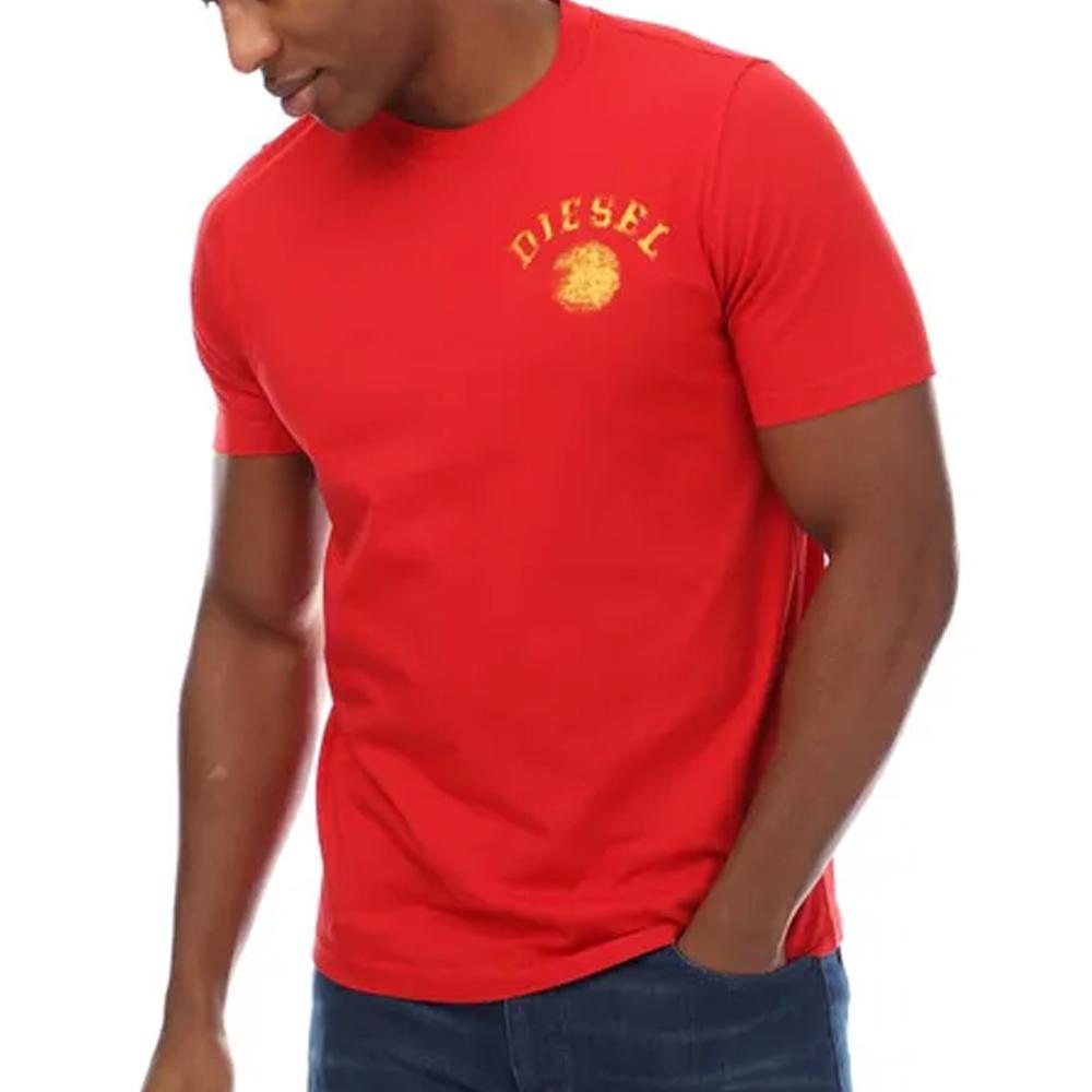 T-shirt Rouge Homme Diesel Maglietta RPATI pas cher