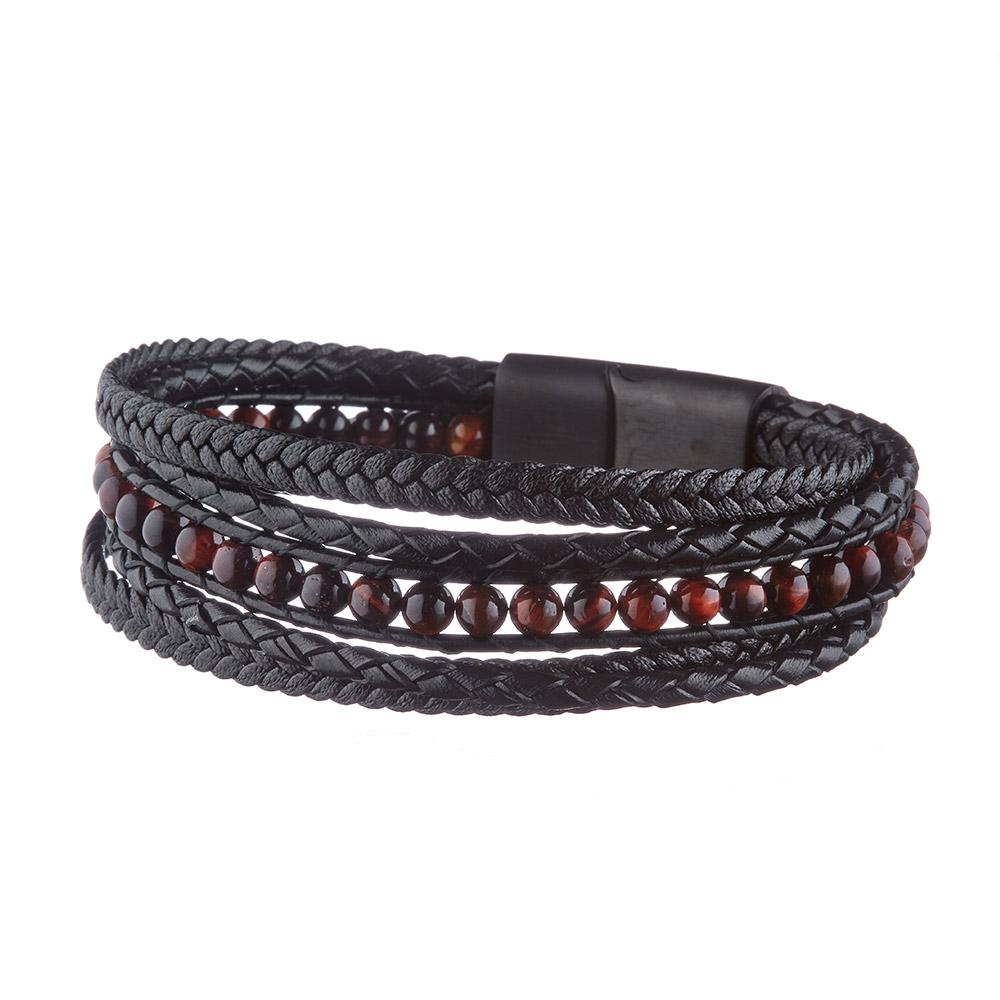 Bracelet Noir Homme Geographical Norway 315043 pas cher