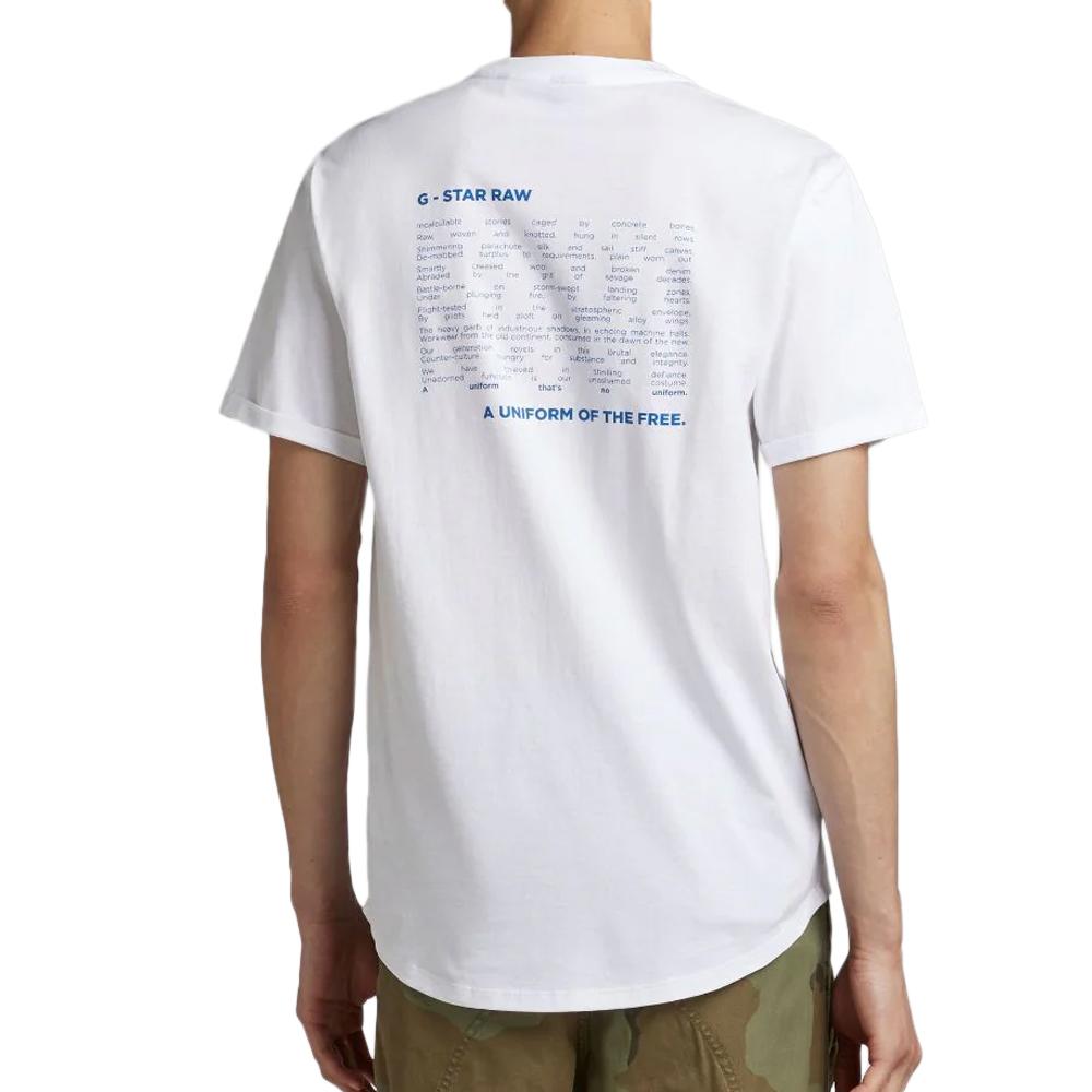 T-Shirt Weiß Mann G-Star Raw Lash Back Ansicht 2