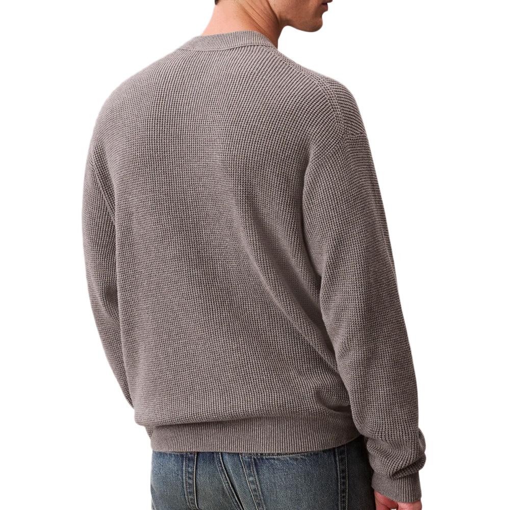 Sweat Gris Homme Calvin Klein 350terry Monog vue 2