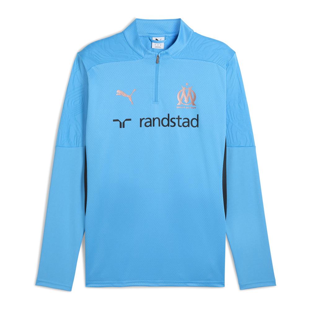OM Haut d'entrainement Bleu Homme OM TRAINING 1/4 ZIP TOP pas cher