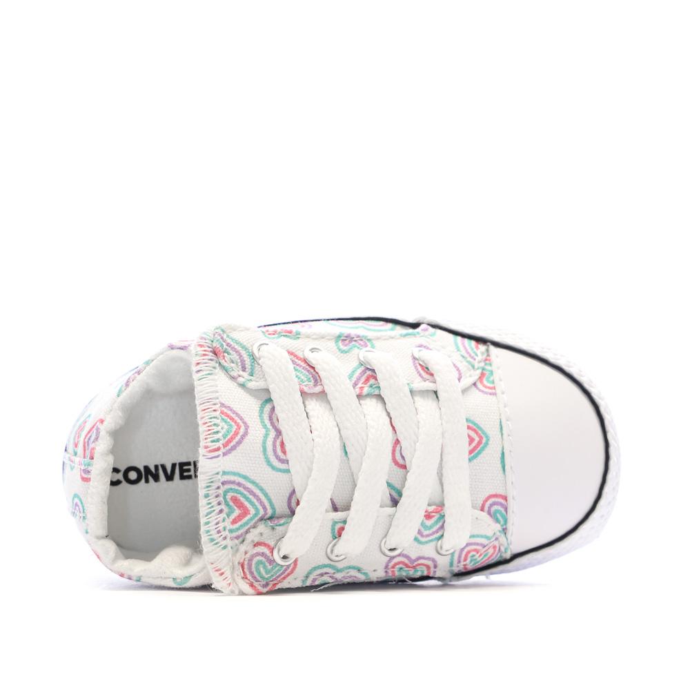 Baskets Blanche/Vert/Rose à Imprimés Bébé Converse Cribster vue 4
