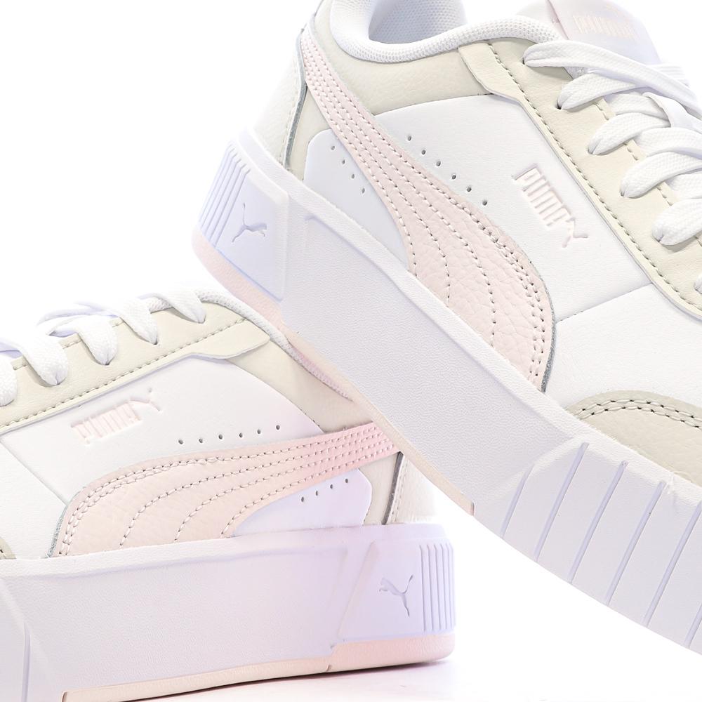 Baskets Blanc/Rose/Beige Femme Puma Carina Mia vue 7