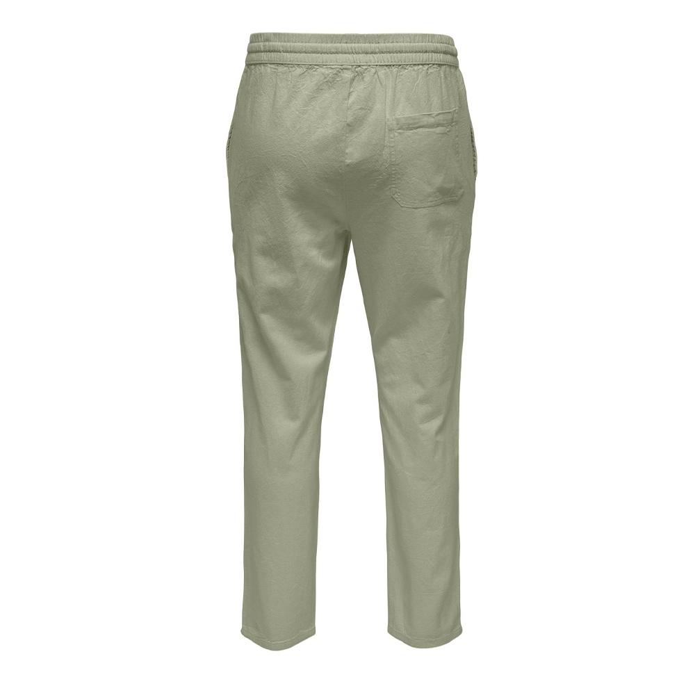 Pantalon Vert Homme ONLY & SONS Cot Lin vue 2