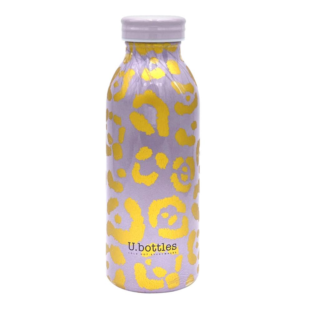 Bouteille Isotherme Mauve léopard U.Bottles City 450ml pas cher