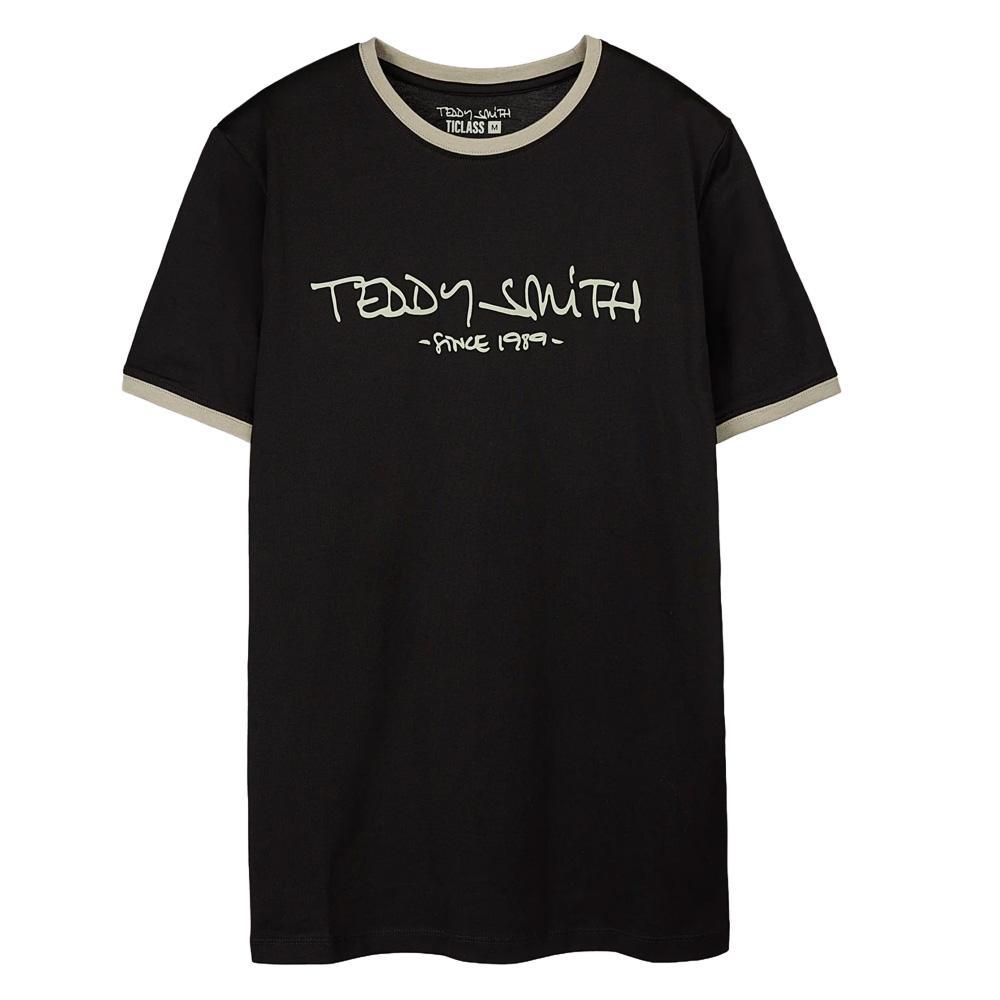 T-Shirt Noir Homme Teddy Smith Ticlas pas cher