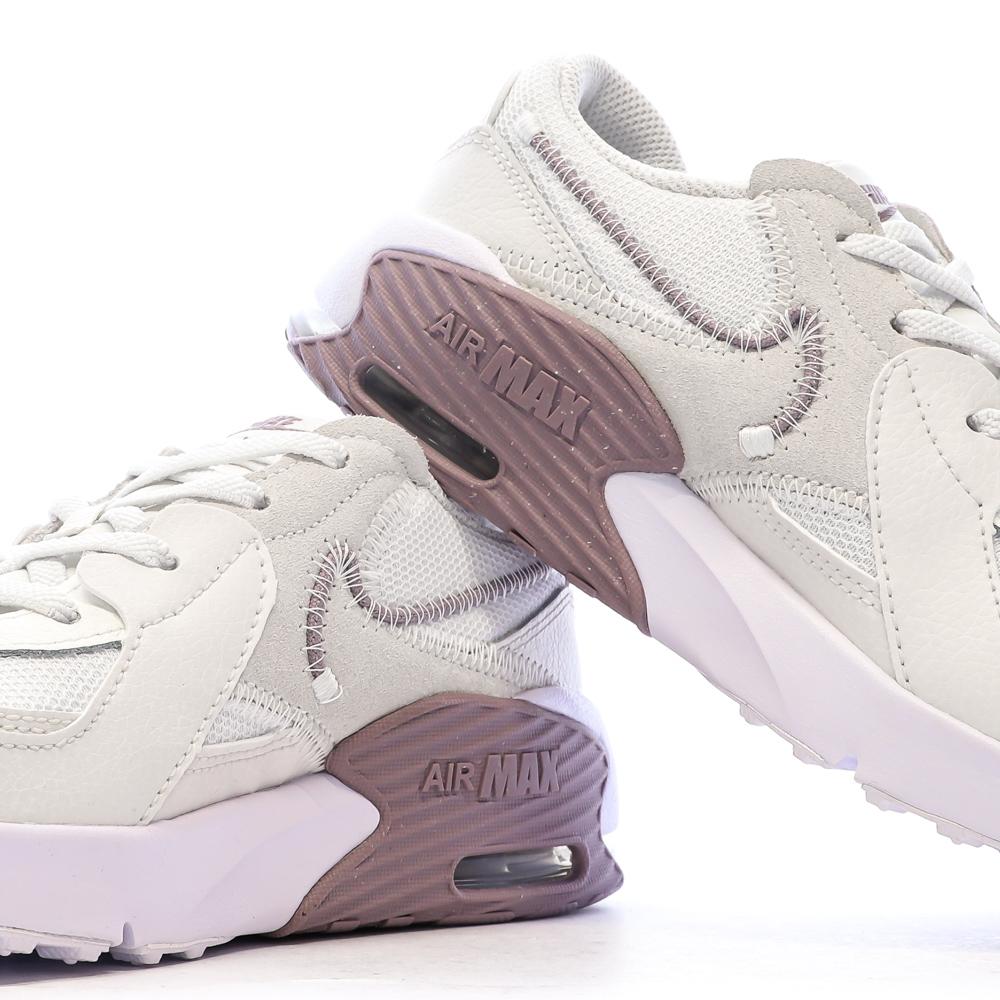 Baskets Écru/Violet Fille Nike Air Max Excee vue 7