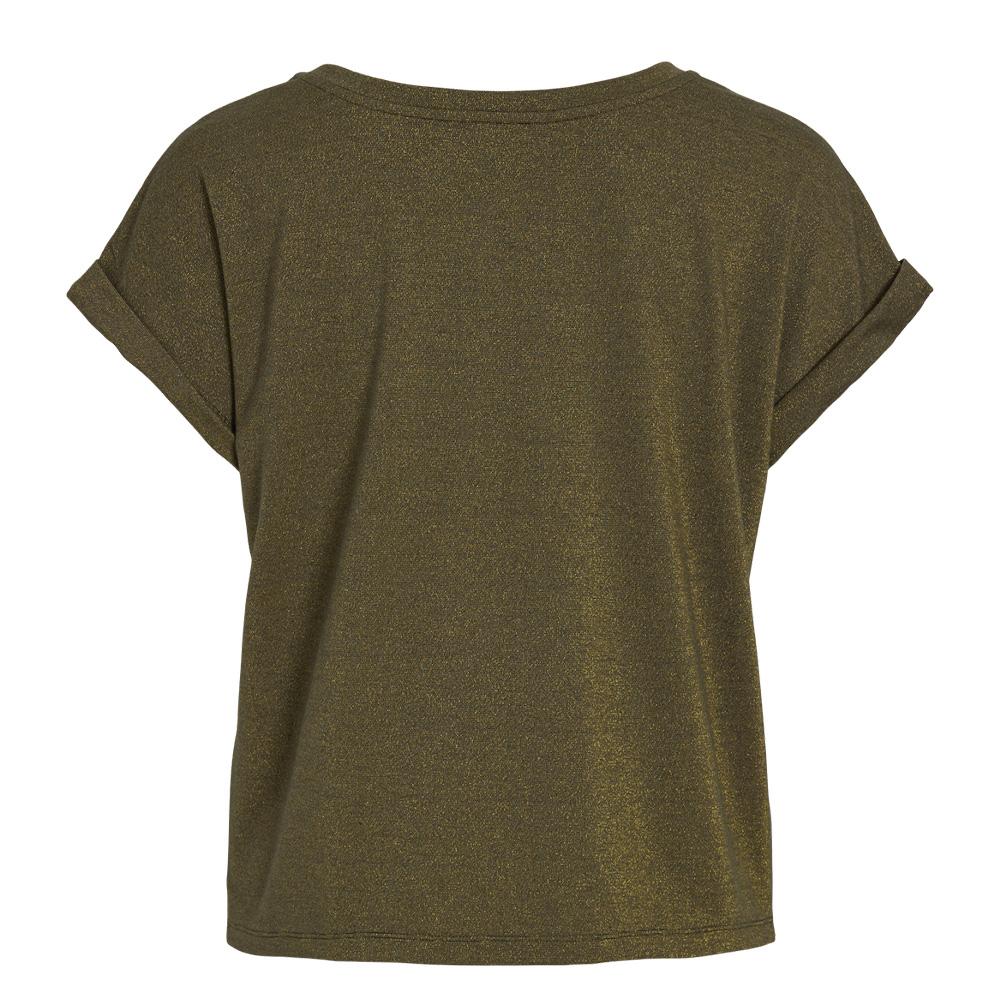 T-Shirt Vert Femme Vila Luxi vue 2