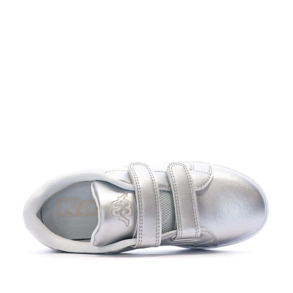 Baskets Blanche Argent/Blanc Fille Kappa Logo Alpha 2V vue 4