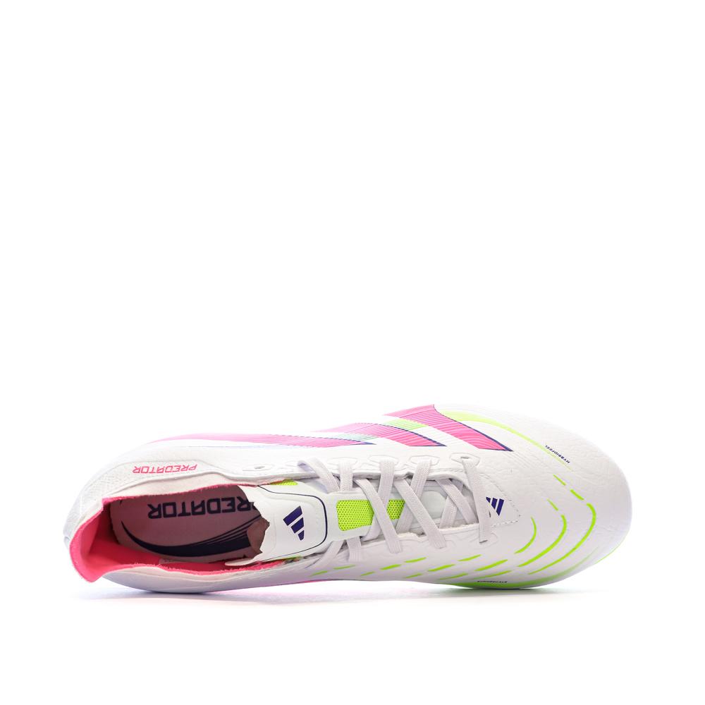 Chaussures de Foot Blanc/Rose Adidas Predator League 2G/3G vue 4
