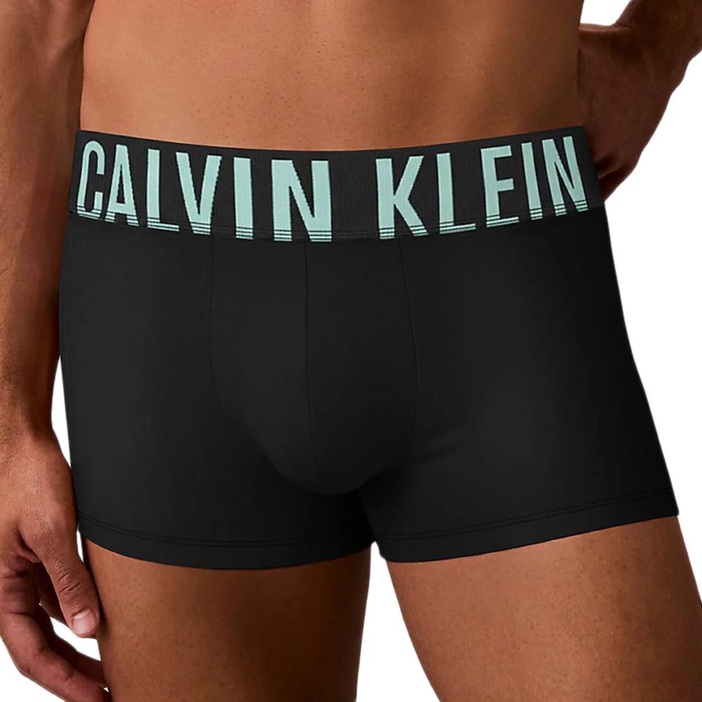 X3 Boxers Noir/Bleu Homme Calvin Klein Jeans Trunk 3 vue 2
