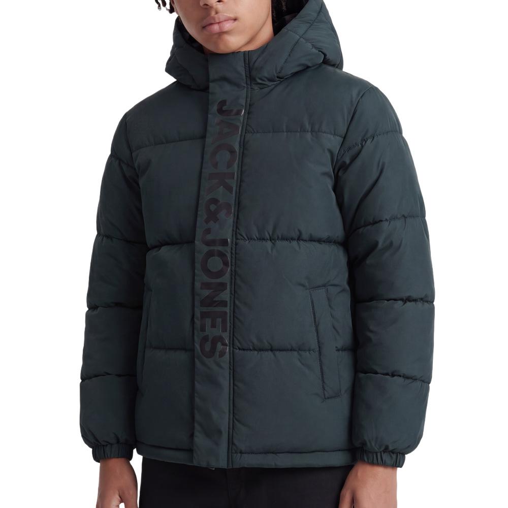 Chaqueta acolchada verde oscuro para niño de Jack & Jones Haste Puffer barato