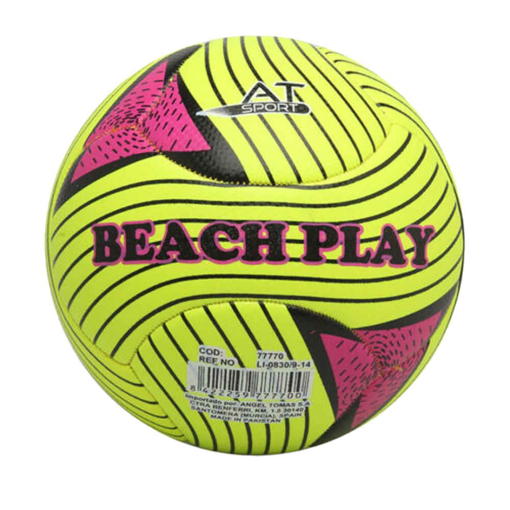 Ballon de Volley Jaune/Rose Plage pas cher