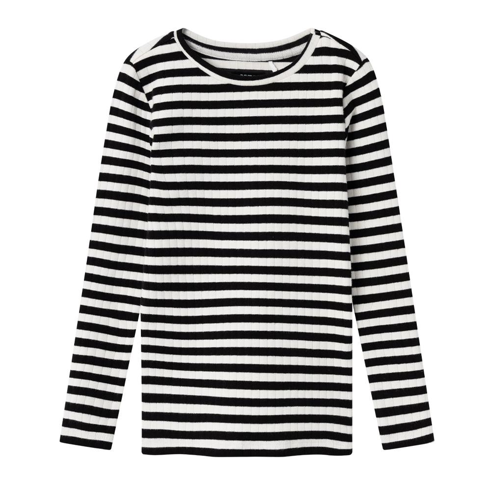 T-Shirt Manches Longues Noir/Blanc Fille Name it Fsuraja pas cher