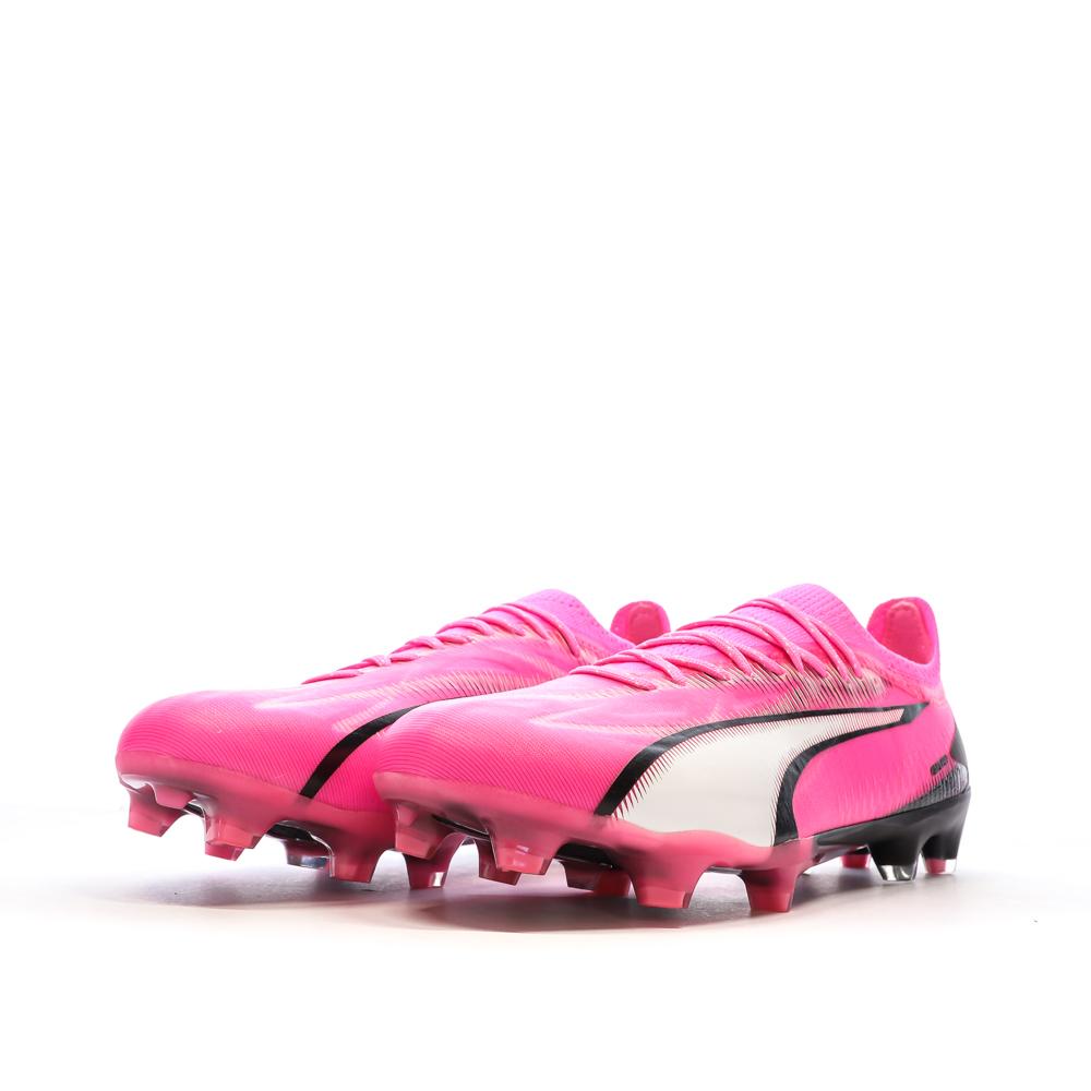 Chaussures de Football Roses/Noires Homme Puma Ultra Ultimate vue 6