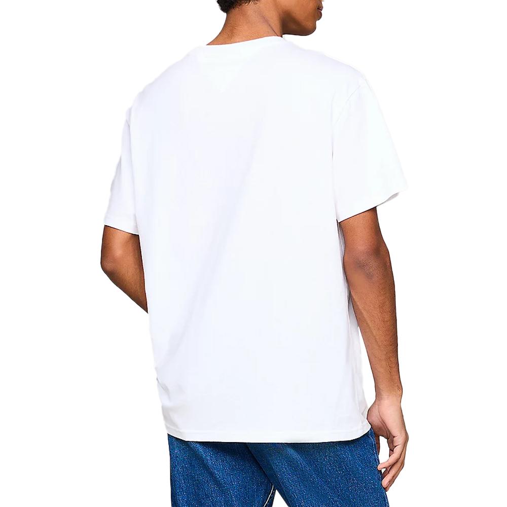 T-shirt Blanc Homme Tommy Hilfiger Street vue 2