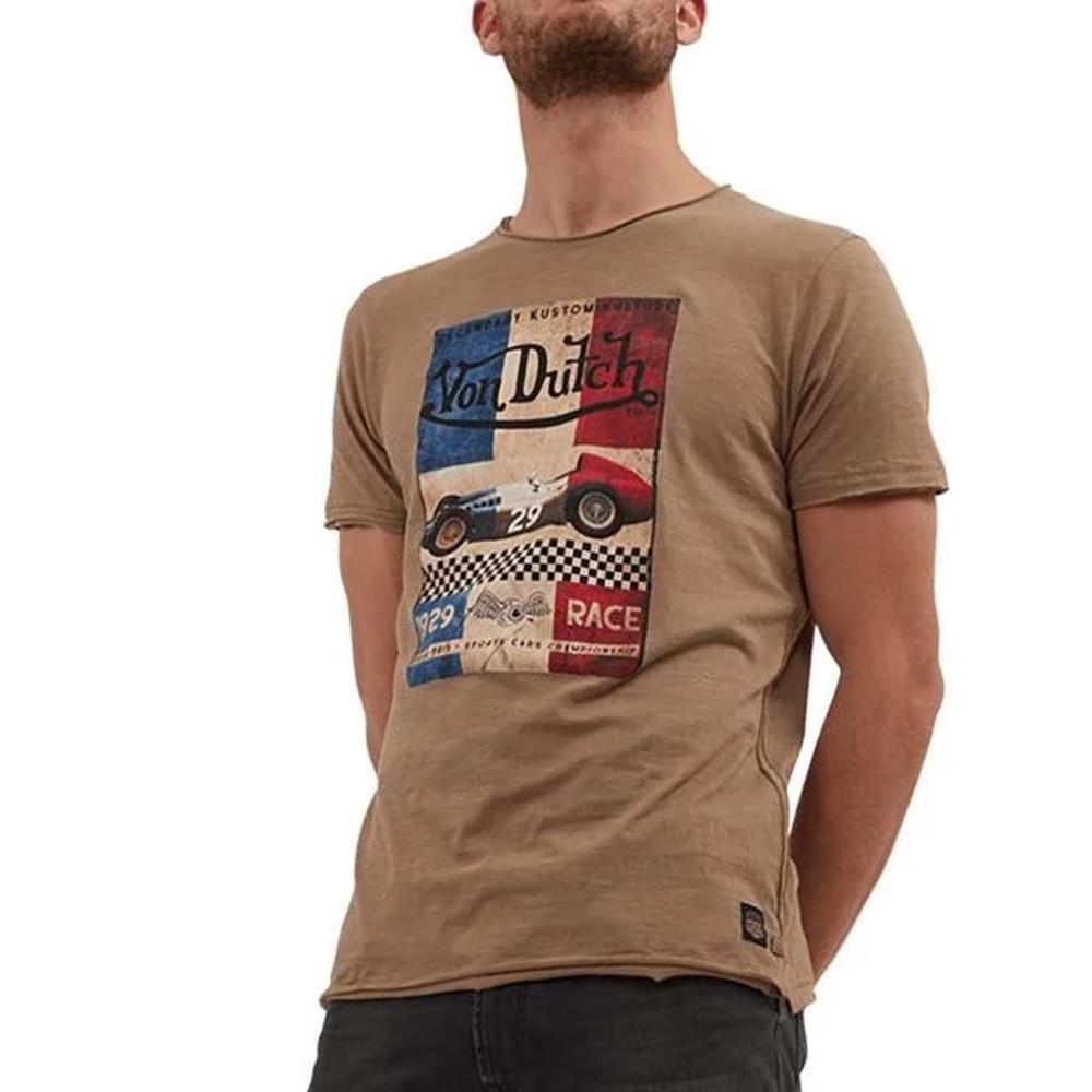 T-shirt Beige Homme Von Dutch GPRIX pas cher