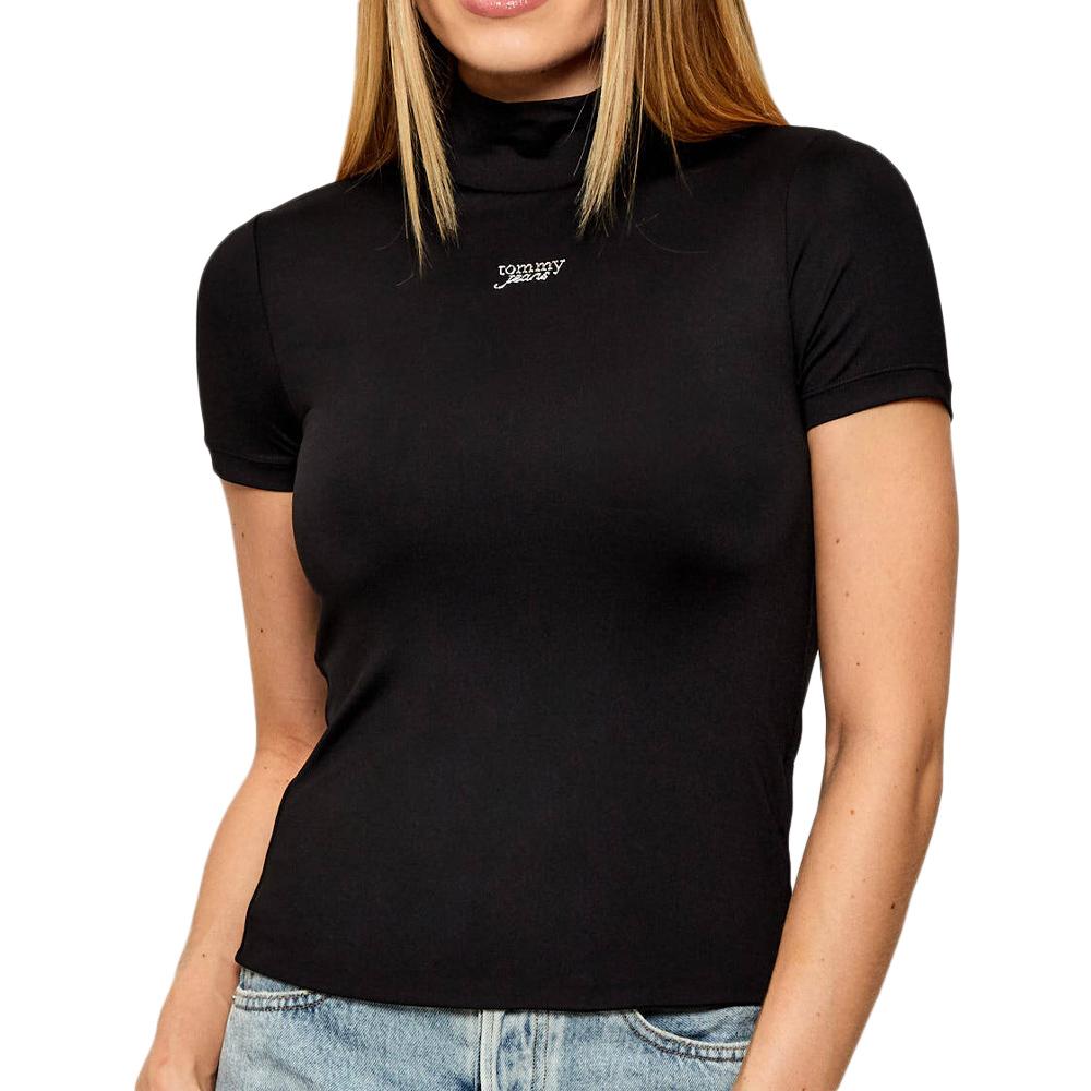 T-Shirt Noir Femme Tommy Hilfiger DW0DW21563 pas cher