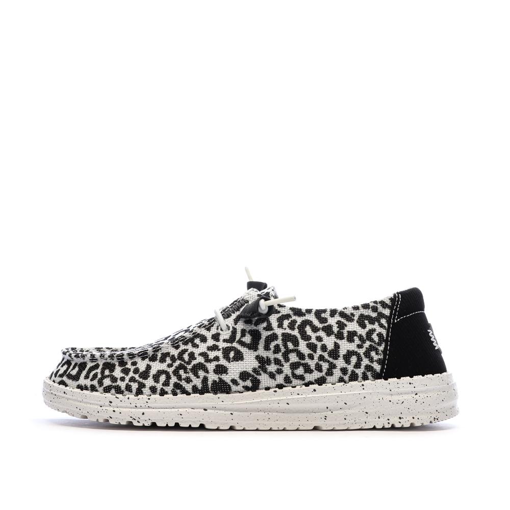 Chaussures Noir/Blanc Femme Hey Dude Blackgrey pas cher