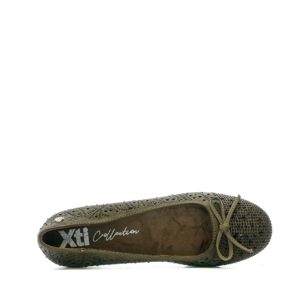 Ballerine Kaki Femme Xti Ballet Pumps vue 3