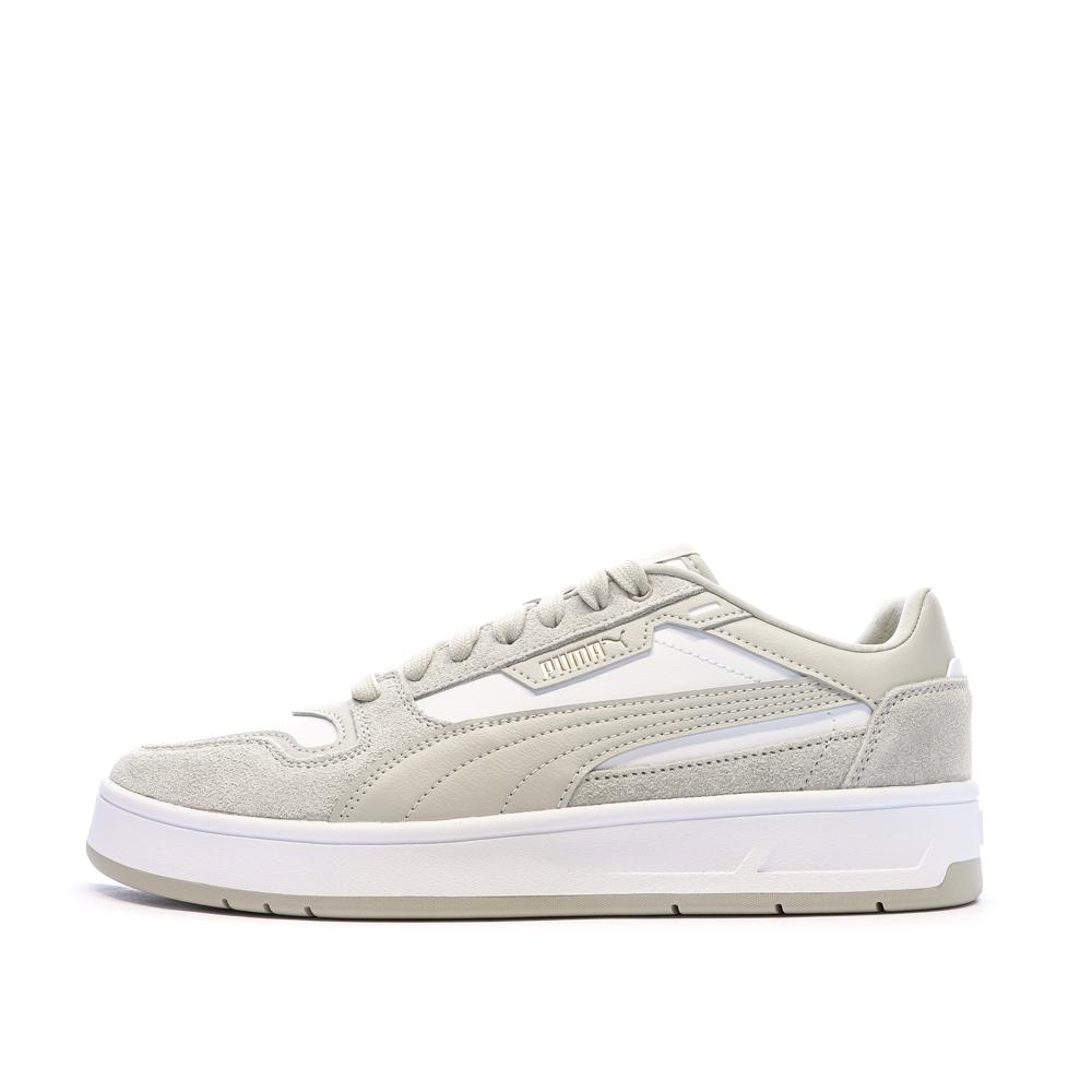 Baskets Beige/Blanc Homme Puma Court Classic Street pas cher
