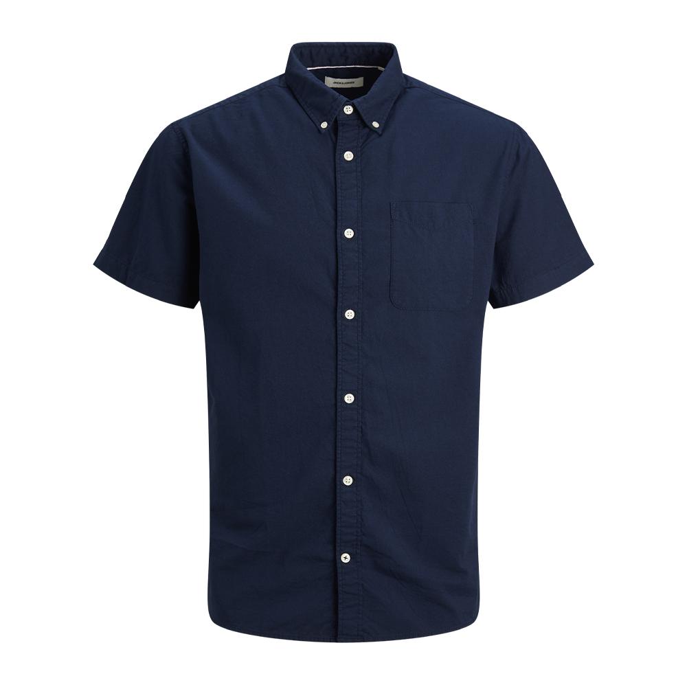 Chemisette Marine Homme Jack & Jones Hoxford Shirt pas cher