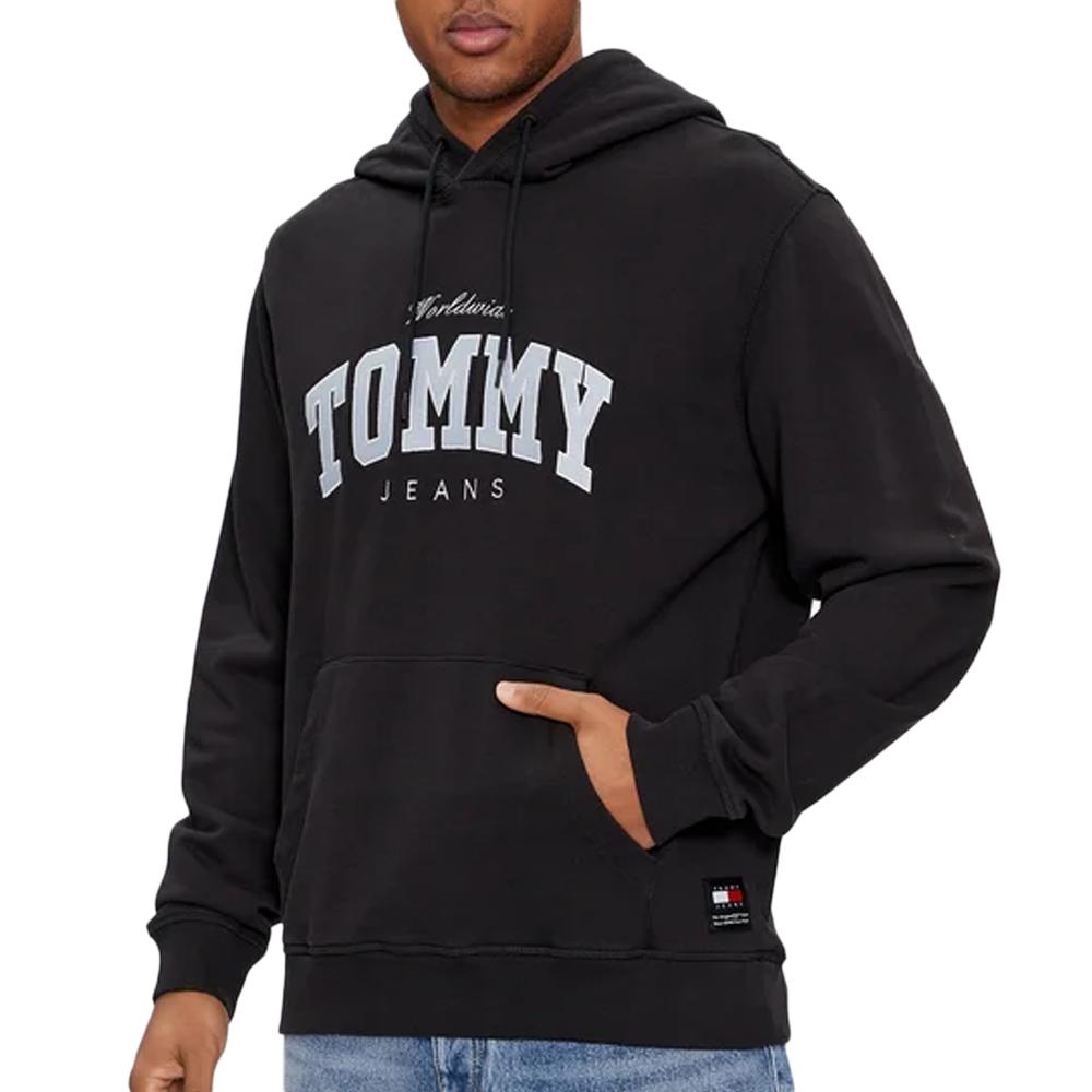 Sweat Noir Homme Tommy Hilfiger Varsity pas cher