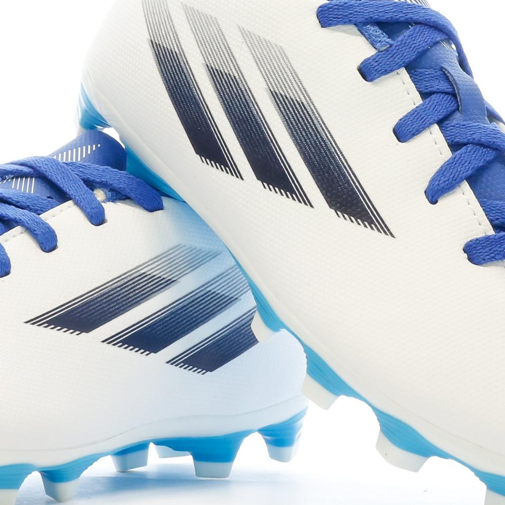 Chaussures de football Blanche/Bleu Garçon Adidas X Speedflow.4 Fxg J vue 7