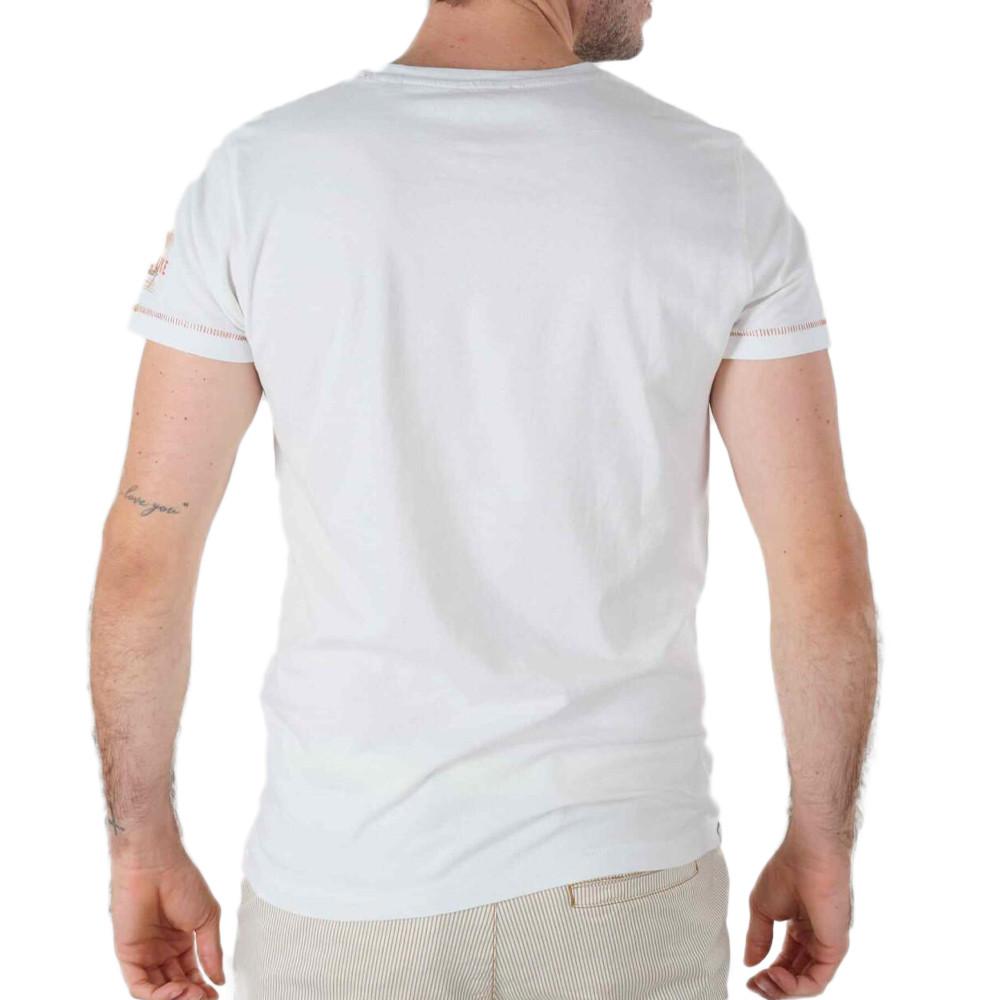 T-shirt Blanc Homme Deeluxe Cali vue 2