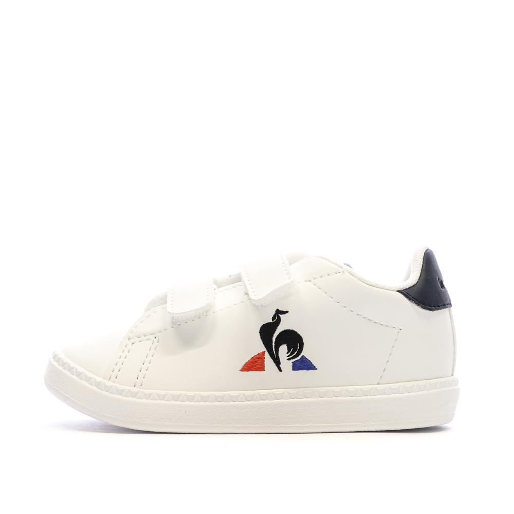 Baskets Blanches Garçon Bébé Le Coq Sportif Courtset Optical pas cher