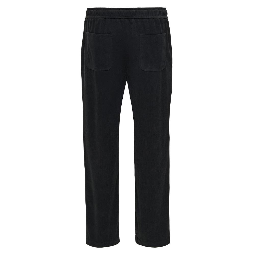 Fließende schwarze Samthose für Herren von Only & Sons Fade Ansicht 2