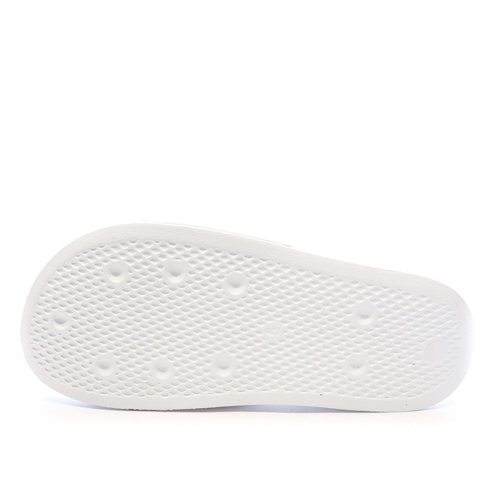Claquettes Blanches/Argenté Femme Adidas Adilette vue 3