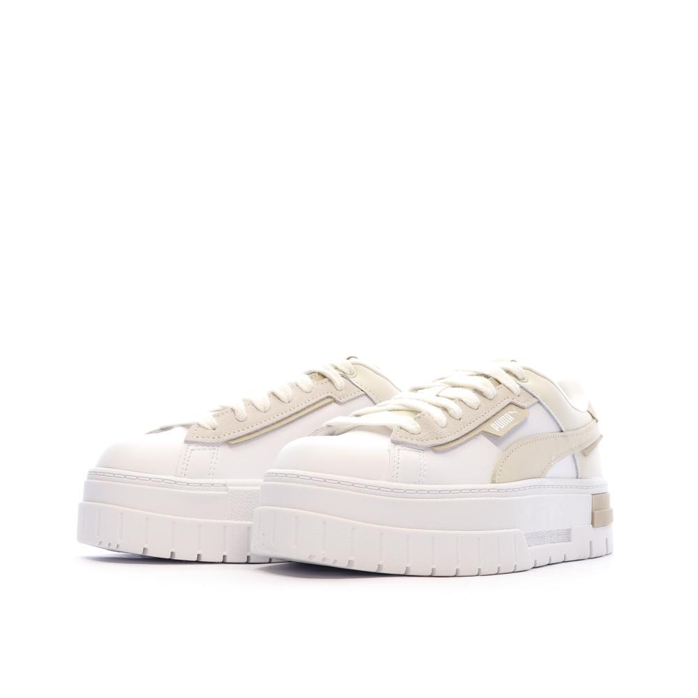 Baskets Écru/Blanc Femme Puma Mayze Crashed Selflove vue 6