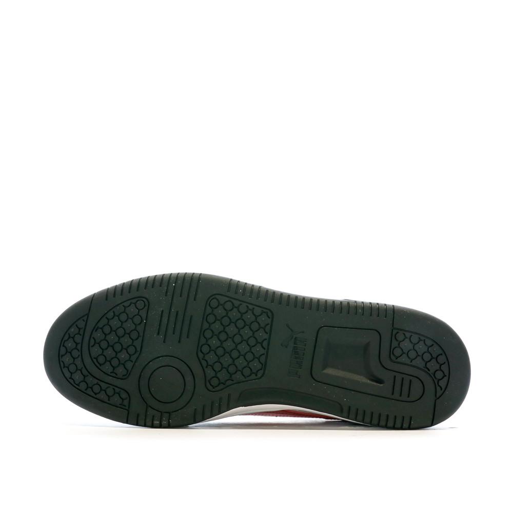 Baskets Noires/Blanches/Rouges Homme Puma Rebound V6 Low vue 5