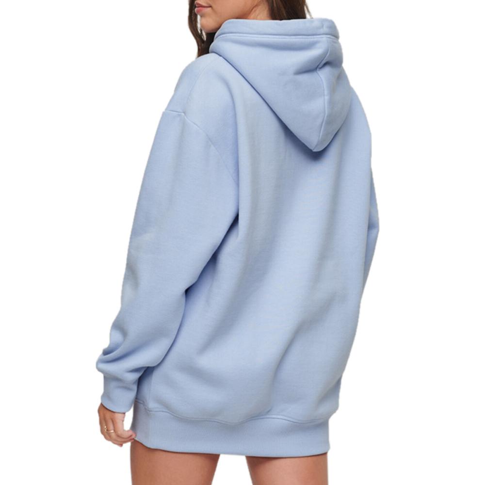 Robe Pull Bleu Femme Superdry Essential Hooded vue 2
