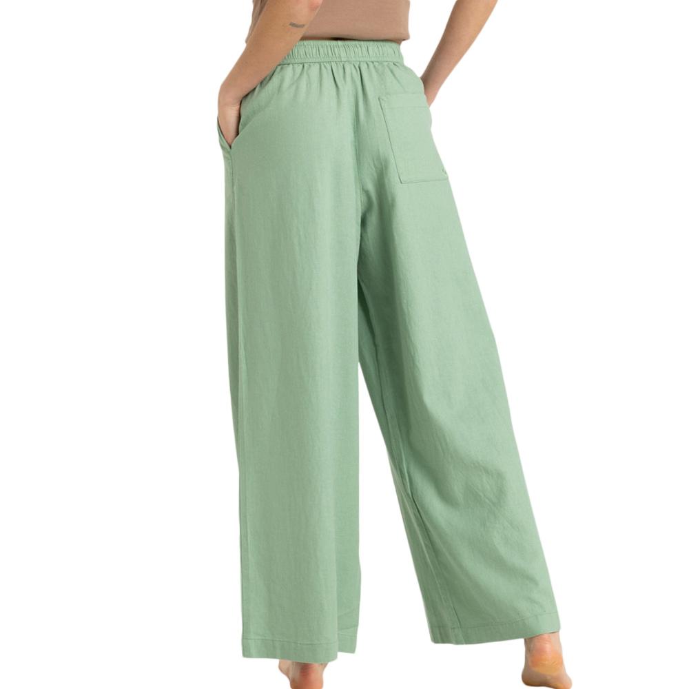 Pantalon fluide en Lin Vert Femme Roxy Lekeitio Break vue 2
