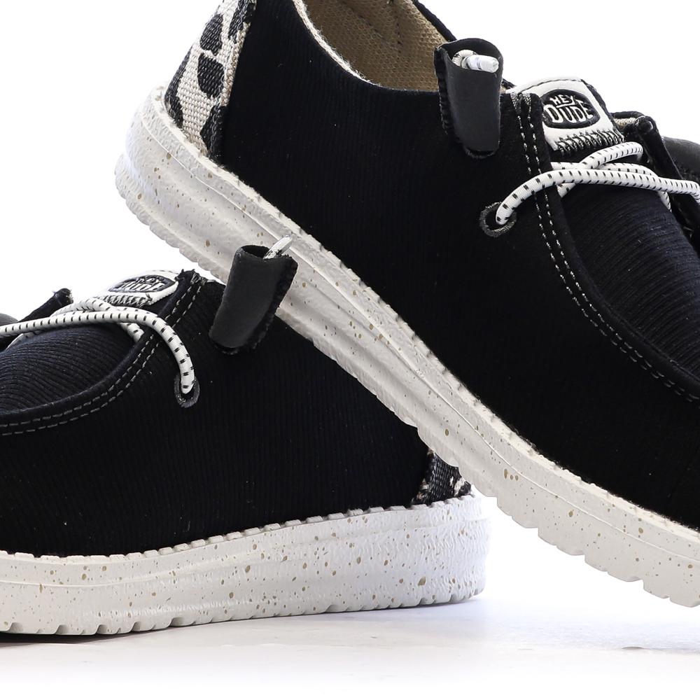 Chaussures Noir Femme Hey Dude Blackleopard vue 7