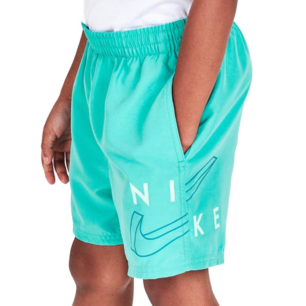 Short de bain Turquoise Garçon Nike 4 Volley pas cher