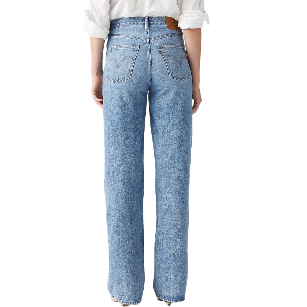 Jean Bleu Clair Femme Levi's Ribcage Wide Leg vue 2