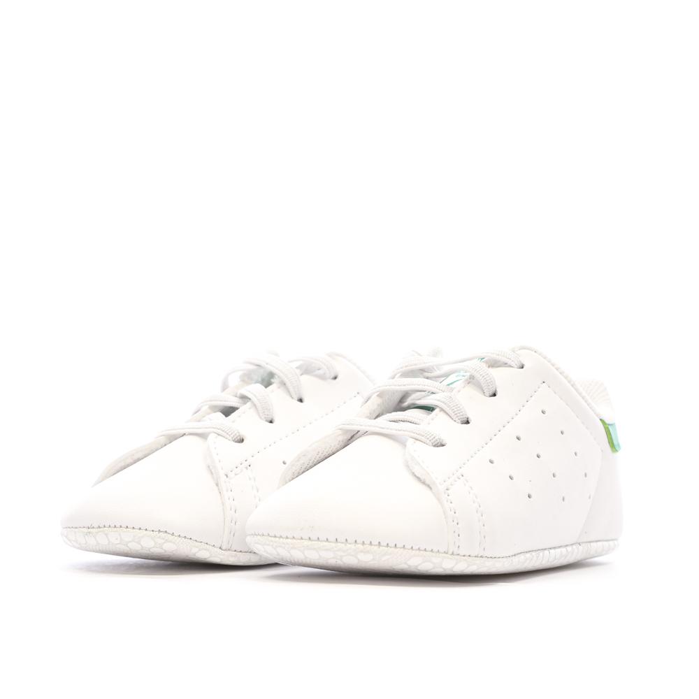 Baskets Blanc/Vert Bébé Adidas Stan Smith Crib vue 6