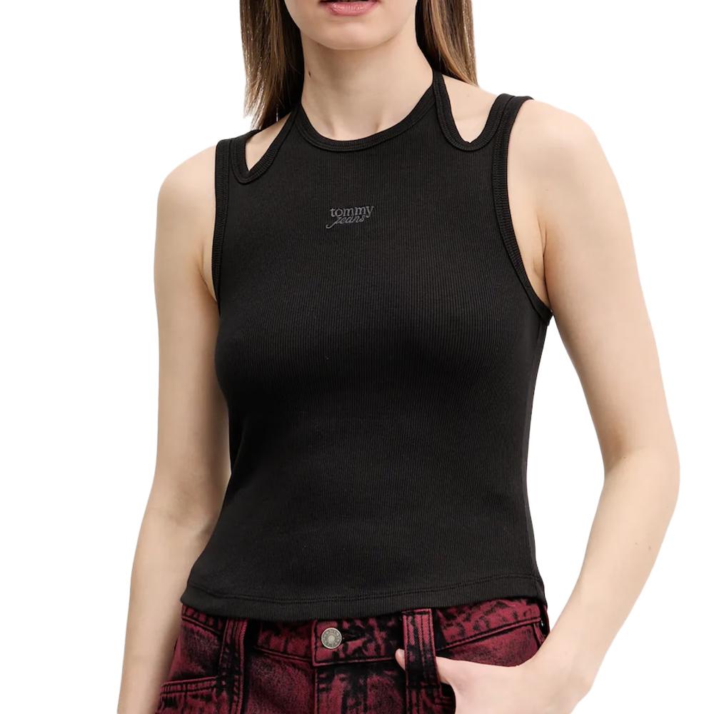 Débardeur Noir Femme Tommy Hilfiger DW0DW20325 pas cher