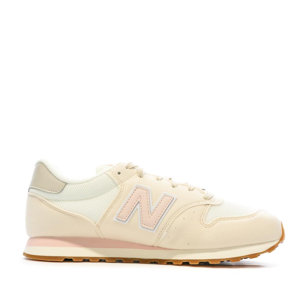 Basket Beige Femme New Balance 500 vue 2