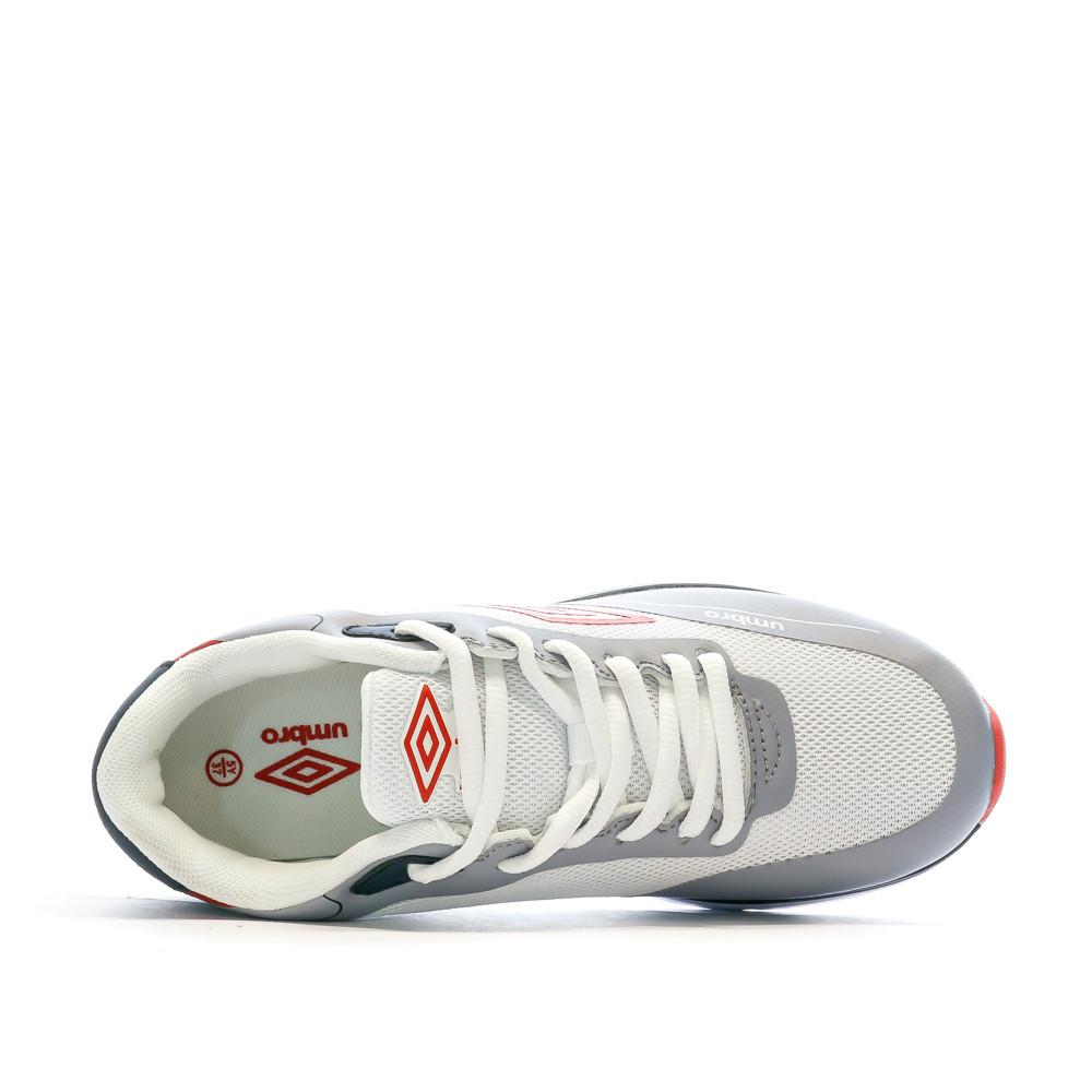 Baskets Blanc/gris Homme Gris Umbro Priam vue 4
