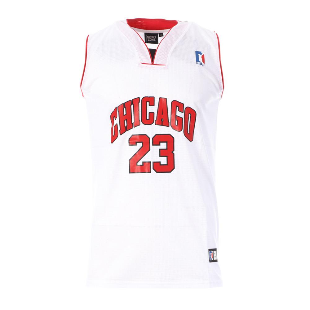 Chicago 23 Maillot de basket Blanc Homme Sport Zone pas cher