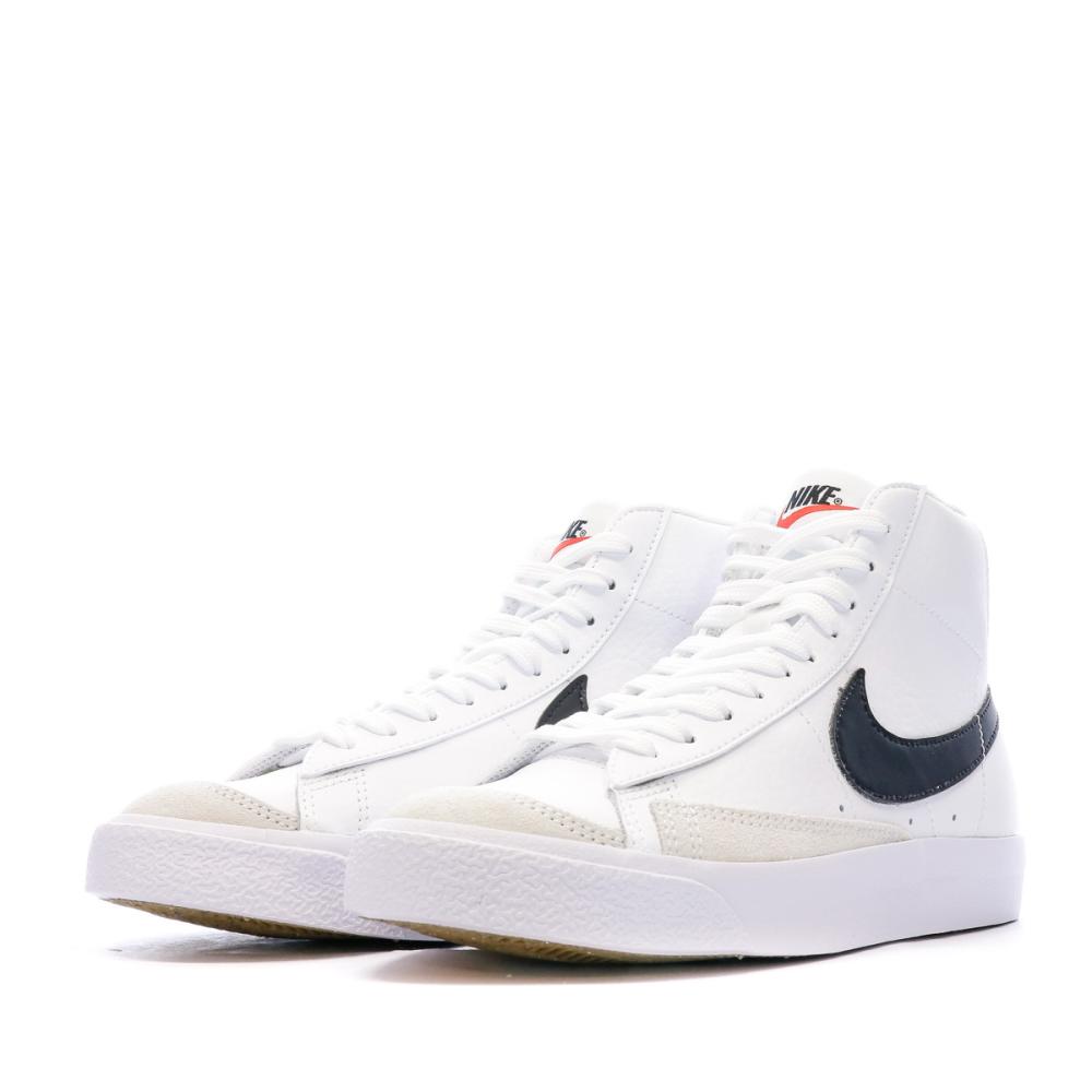 Baskets Blanc/Noir Femme Nike Blazer Mid 77 vue 6